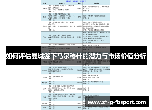 如何评估曼城签下马尔穆什的潜力与市场价值分析